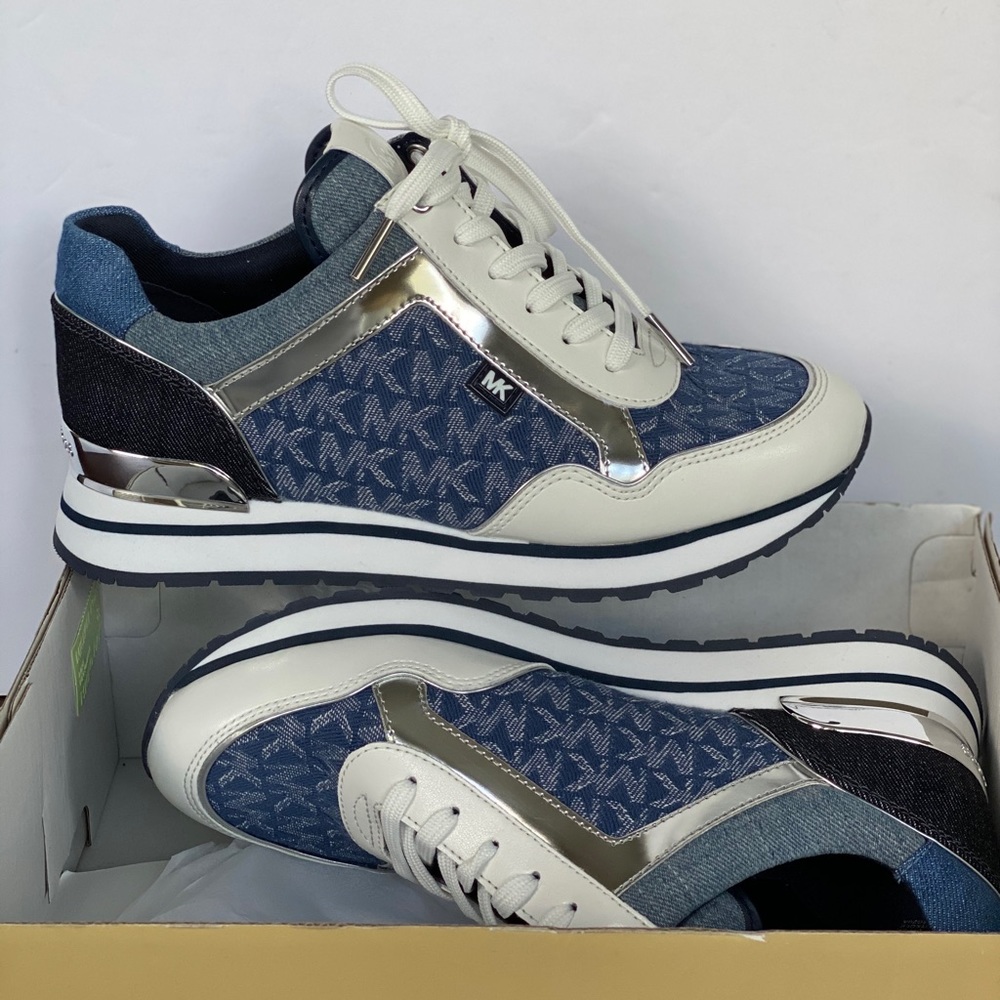 MICHAEL KORS Maddy Trainer Denin Jacquard - Picture 4 of 12